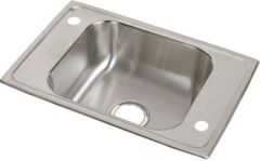 Elkay® Celebrity Stainless Steel 25" x 17" x 6-7/8", Single Bowl Drop-in Classroom Sink-CDKR25172