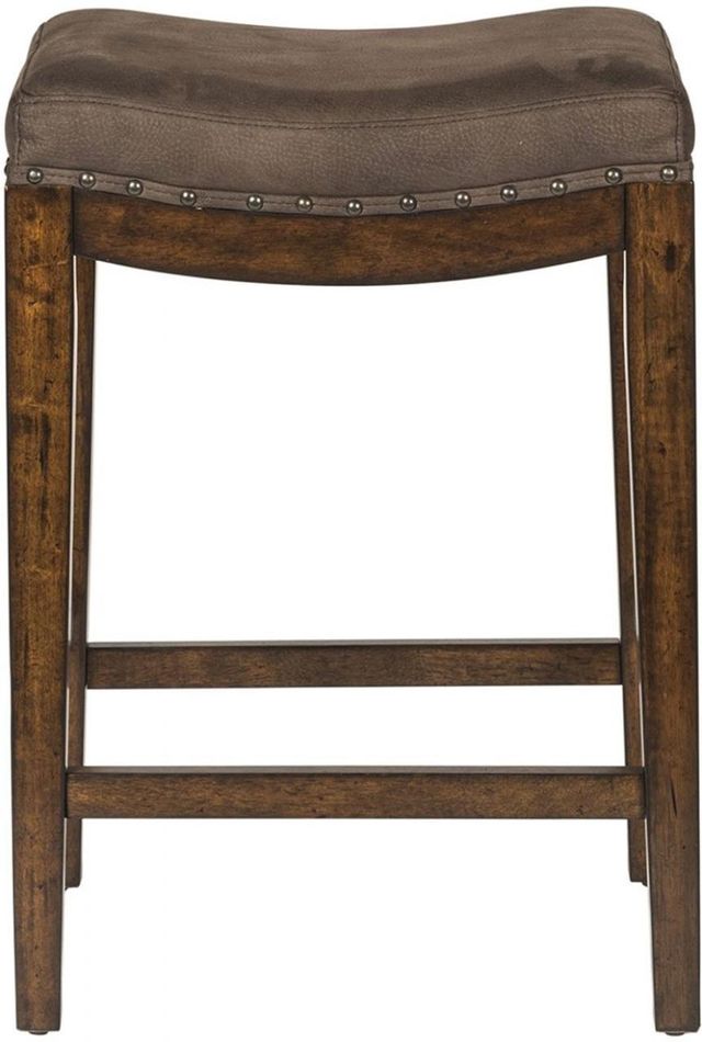 Liberty Furniture Aspen Skies Russet Brown Upholster Bar Stool-0
