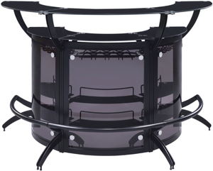 Coaster® 3-Piece Black/Smoke Bar Unit