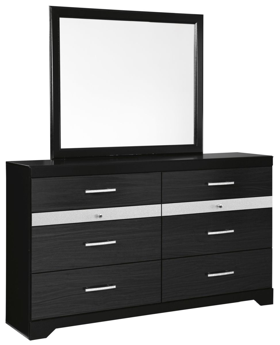 Signature Design by Ashley® Starberry Black Dresser and Mirror