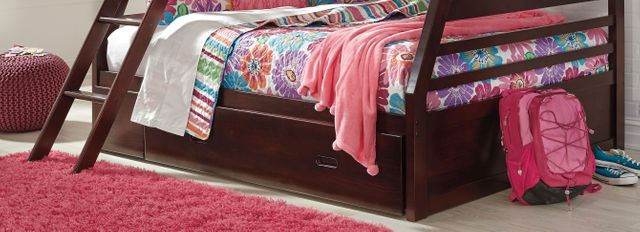 Signature Design by Ashley® Halanton Dark Brown Twin/Full Bunk Bed with Drawer 2