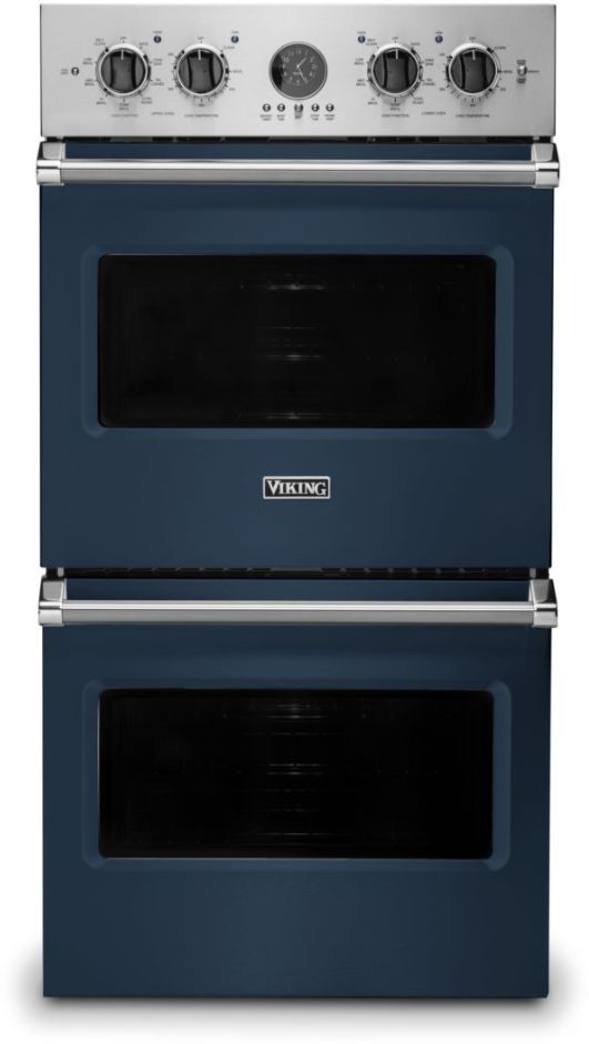 Viking® 5 Series 27" Slate Blue Professional Built In Double Electric Premiere Wall Oven 0