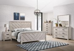 Elements Ellen White Queen Bed, Dresser, Mirror & Nightstand