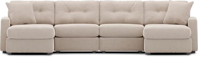 ModularOne Beige Dual Chaise 4 Piece Sectional-1