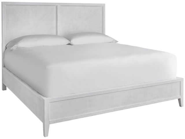 Universal Explore Home™ Modern Farmhouse Ames Cool White Queen Bed -0