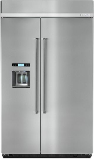 KitchenAid® 29.52 Cu. Ft. Stainless Steel with PrintShield™ Finish Built In Side-By-Side Refrigerator