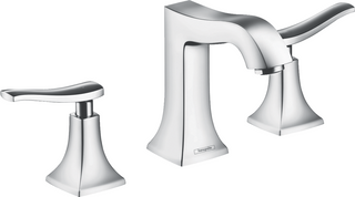 Hansgrohe Metris C Chrome Widespread Faucet 100 with Pop-Up Drain, 1.2 GPM