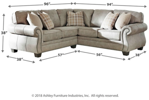 Signature Design by Ashley® Olsberg 2-Piece Steel Sectional Sofa 2