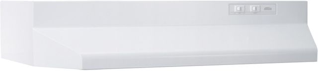Broan® Buez0 30" White Ducted Under Cabinet Range Hood-1