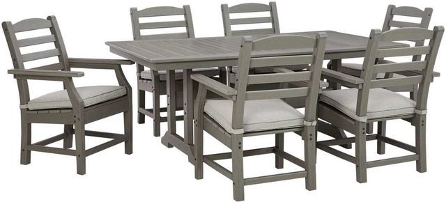 Signature Design by Ashley® Visola 7-Piece Gray Outdoor Dining Set