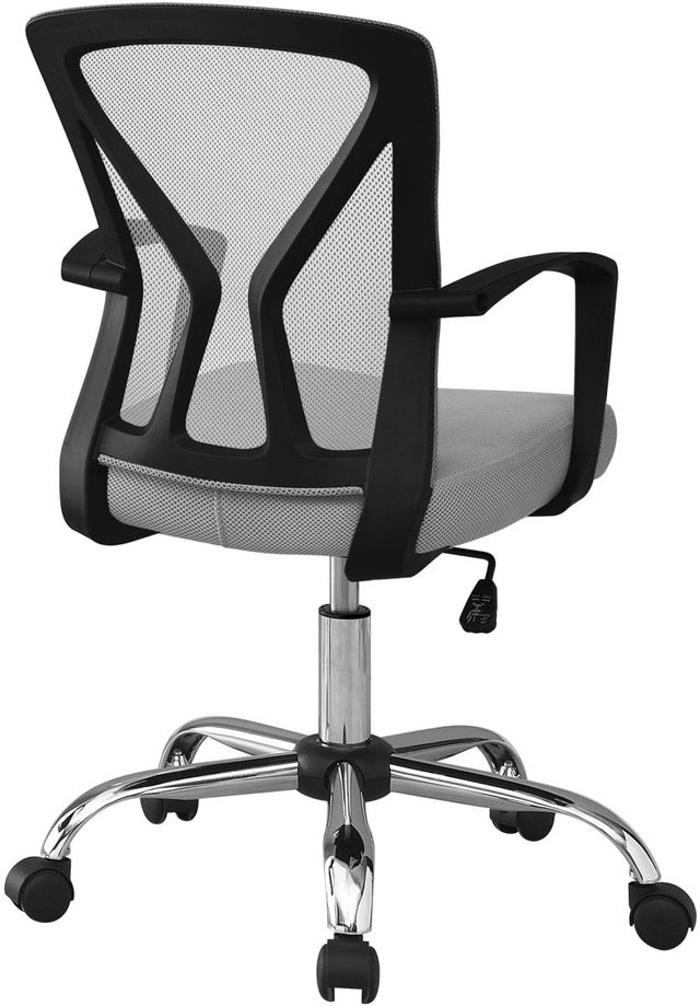 Monarch Specialties Inc. Black/Chrome/Grey Office Chair 1