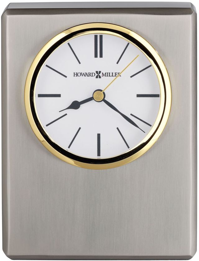 Howard Miller® Hadon Brushed Nickel Table Clock