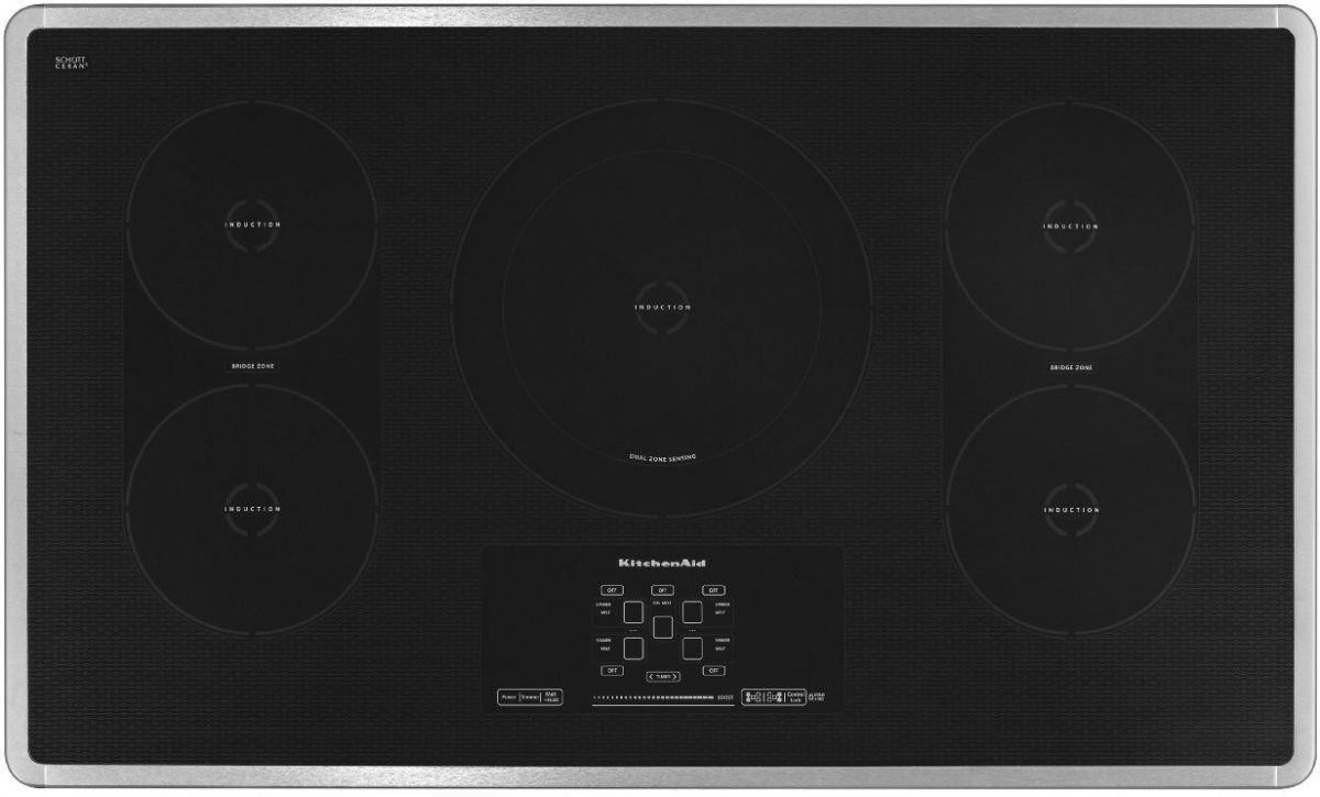 KitchenAid® Architect® Series II 36" Stainless Steel Induction Cooktop-KICU569XSS