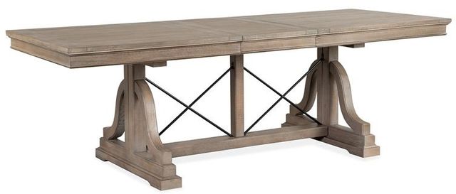 Magnussen Home® Paxton Place Dovetail Grey Trestle Dining Table-0