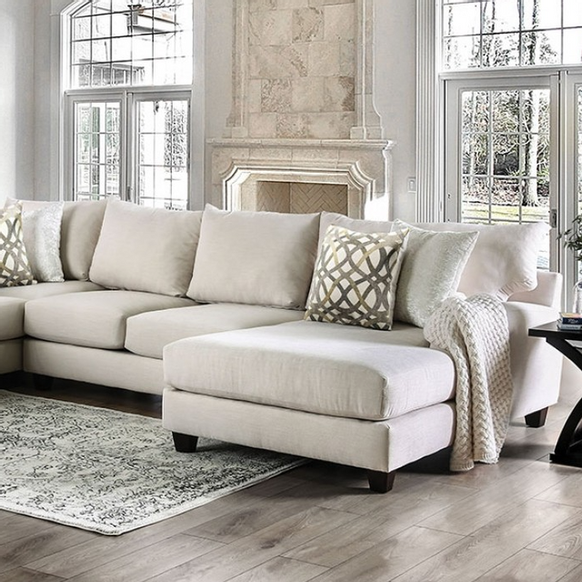 Furniture of America® Abilene Beige Sectional Sofa