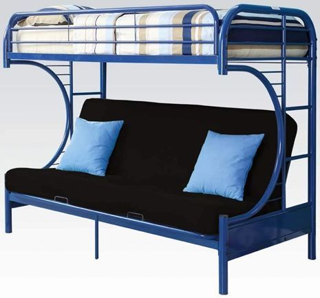 ACME Furniture Eclipse Blue Twin XL/Queen Futon Bunk Bed 0