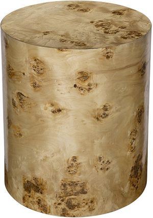 A & B Home Brown Cylinder Side Table