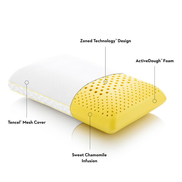 Malouf® Z™ Zoned ActiveDough™ + Chamomile Queen Pillow 4
