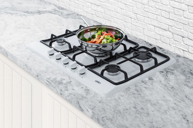 Summit® 27" White Gas Cooktop 5