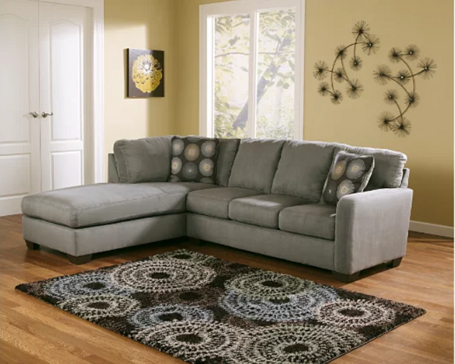 Signature Design by Ashley® Zella Charcoal 2-Piece Sectional with Chaise-1