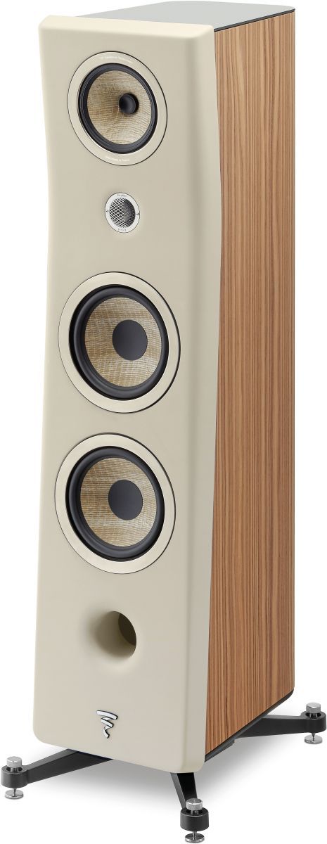 Focal® N°3 Ivory Matte/Walnut High Gloss Floor Standing Speaker