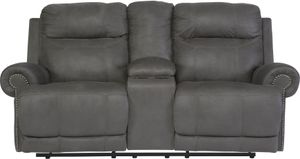 Signature Design by Ashley® Austere Gray Double Reclining Loveseat
