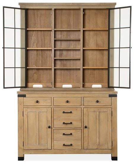 Magnussen Home® Madison Heights Weathered Fawn Server with Hutch 3