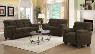 Coaster® Clementine 2 Piece Brown Living Room Set
