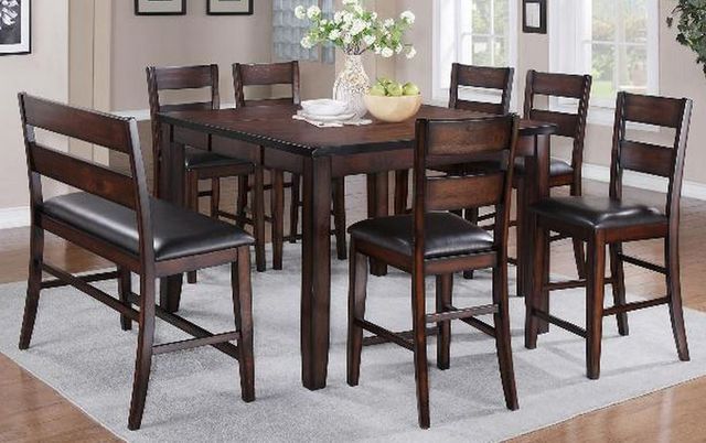 Crown Mark Maldives 6 Piece Counter High Dining Table Set with Bench-0