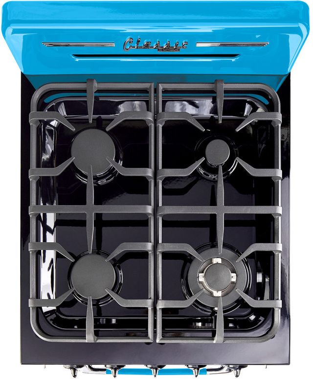 Unique® Appliances Classic Retro 24" Robin Egg Blue Freestanding Natural Gas Range 3