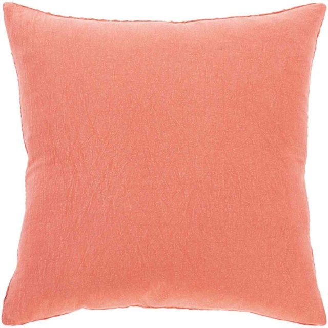 Surya Waffle Bright Orange 20"x20" Pillow Shell with Down Insert-1