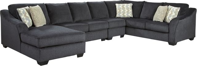 Signature Design by Ashley® Eltmann 4-Piece Slate Right-Arm Facing Sectional with Armless Loveseat and Chaise-0