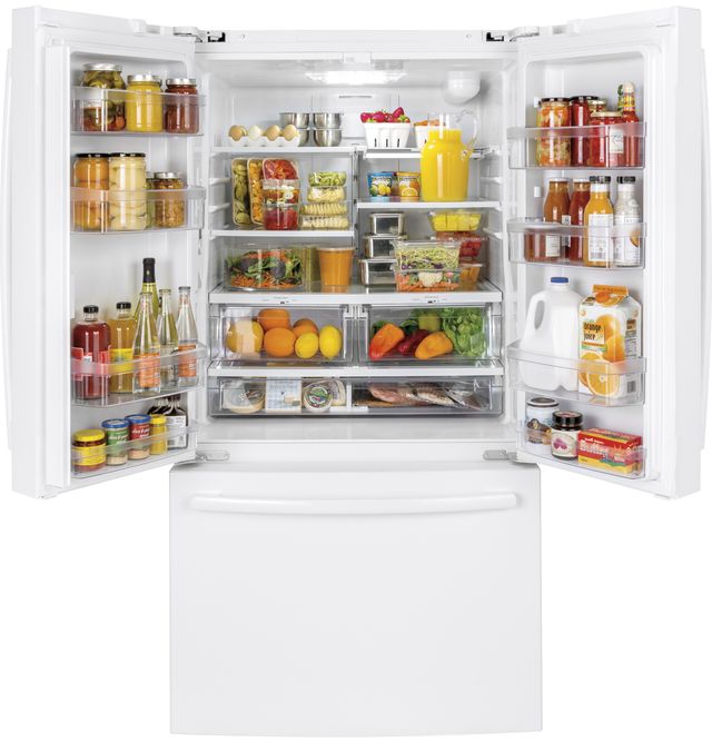 GE® 27.0 Cu. Ft. White French Door Refrigerator 5