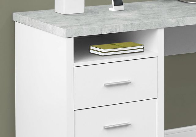 Computer Desk, Home Office, Corner, Left, Right Set-Up, Storage Drawers,  80L, L Shape, Work, Laptop, Metal, Laminate, Grey, Contemporary, Modern, Big Sandy Superstore