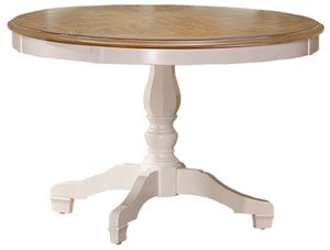 Hillsdale Furniture Bayberry/Embassy Two-Tone Round Pedestal Dining Table
