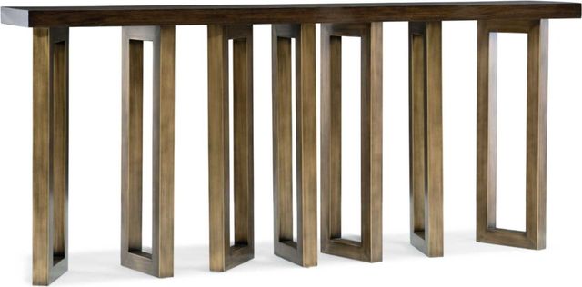Hooker® Furniture Melange® Connelly Dark Walnut Hall Console with Gold Base