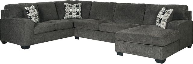 Signature Design by Ashley® Ballinasloe 3-Piece Smoke Left-Arm Facing Sectional with Chaise