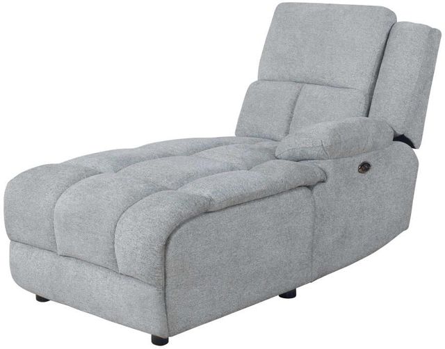 Coaster® 3-Piece Light Gray Power Reclining Sectional with Chaise 4