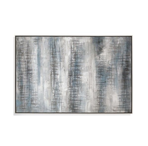 Bassett Mirror Crandall Black/Blue/Off-White Wall Art-0