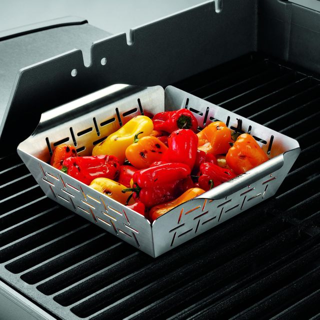 Weber® Grills® Stainless Steel Deluxe Grilling Basket-2