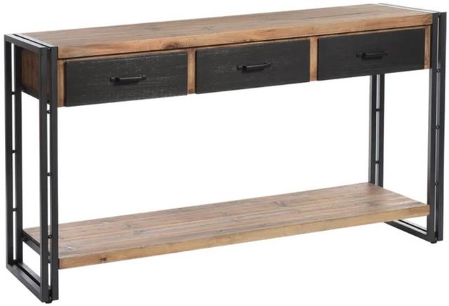 StyleCraft Calvin Natural Console Table with Gray Frame | Colder's ...