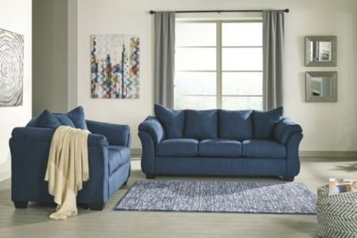 Signature Design by Ashley® Darcy Blue Loveseat 2