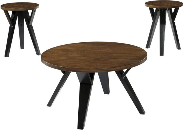 Signature Design by Ashley® Ingel 3 Piece Two-Tone Brown Occasional Table Set