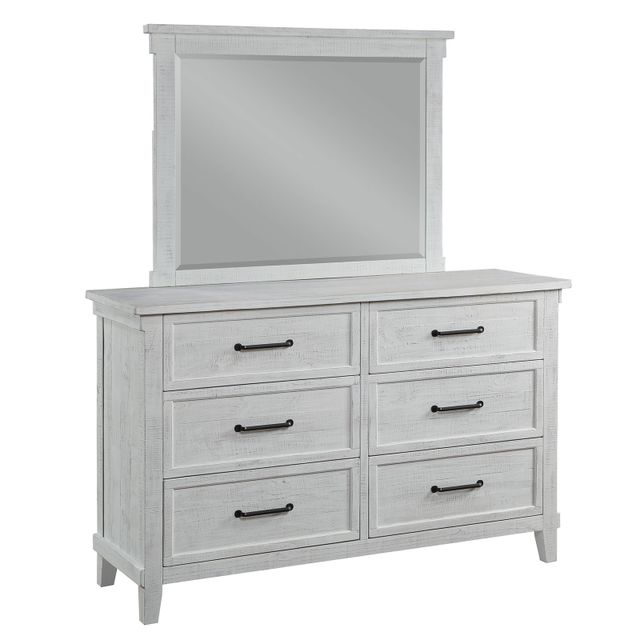 Avalon Amherst White Six Drawer Dresser and Mirror-0
