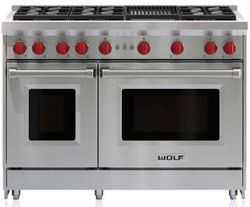 Wolf® 48" Stainless Steel Pro Style Gas Range-GR486C