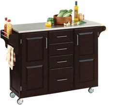 homestyles® Create-a-Cart Black/Stainless Steel Kitchen Cart
