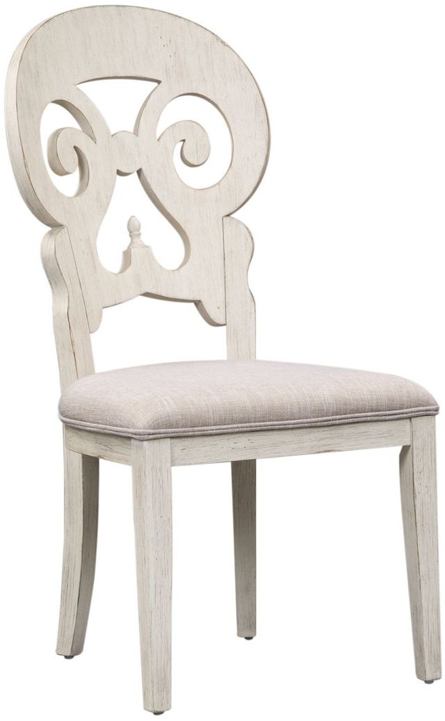 Liberty Furniture Farmhouse Reimagined Antique White Splat Back Side Chair 2