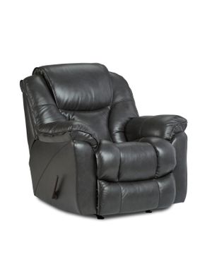 Homestretch Leather Charcoal Rocker Recliner