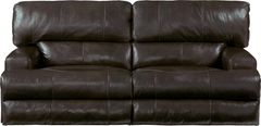 Catnapper® Wembley Chocolate Power Headrest with Lumbar Power Lay Flat Reclining Sofa