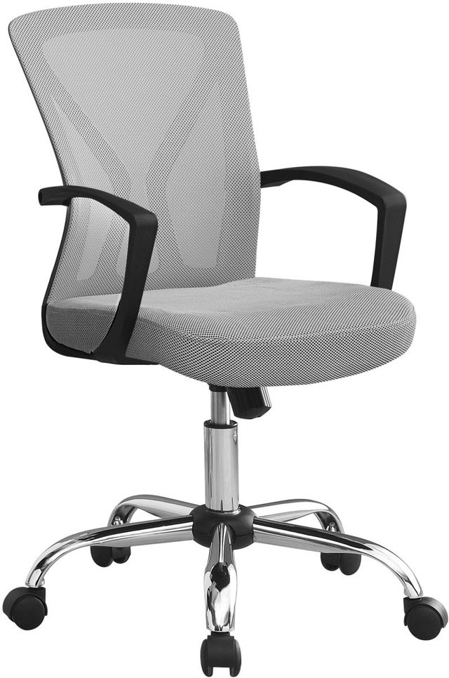 Monarch Specialties Inc. Black/Chrome/Grey Office Chair